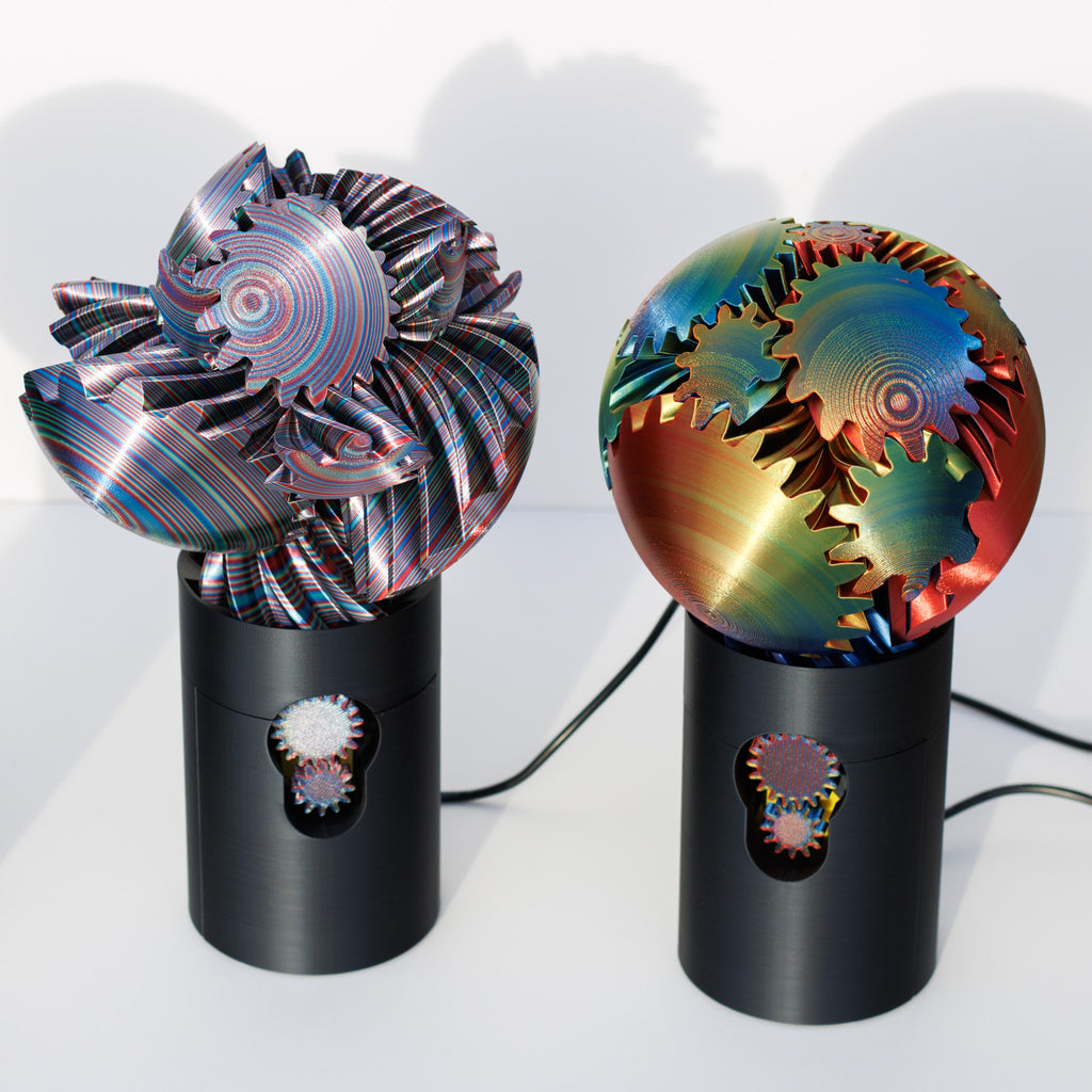 3D Printed - Electric Gear Ball Figurine Decor Plastic PLA Smooth, reassembling toy