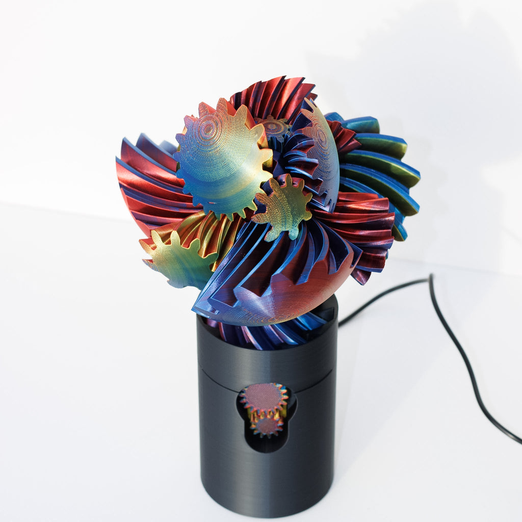 3D Printed - Electric Gear Ball Figurine Decor Plastic PLA Smooth, reassembling toy