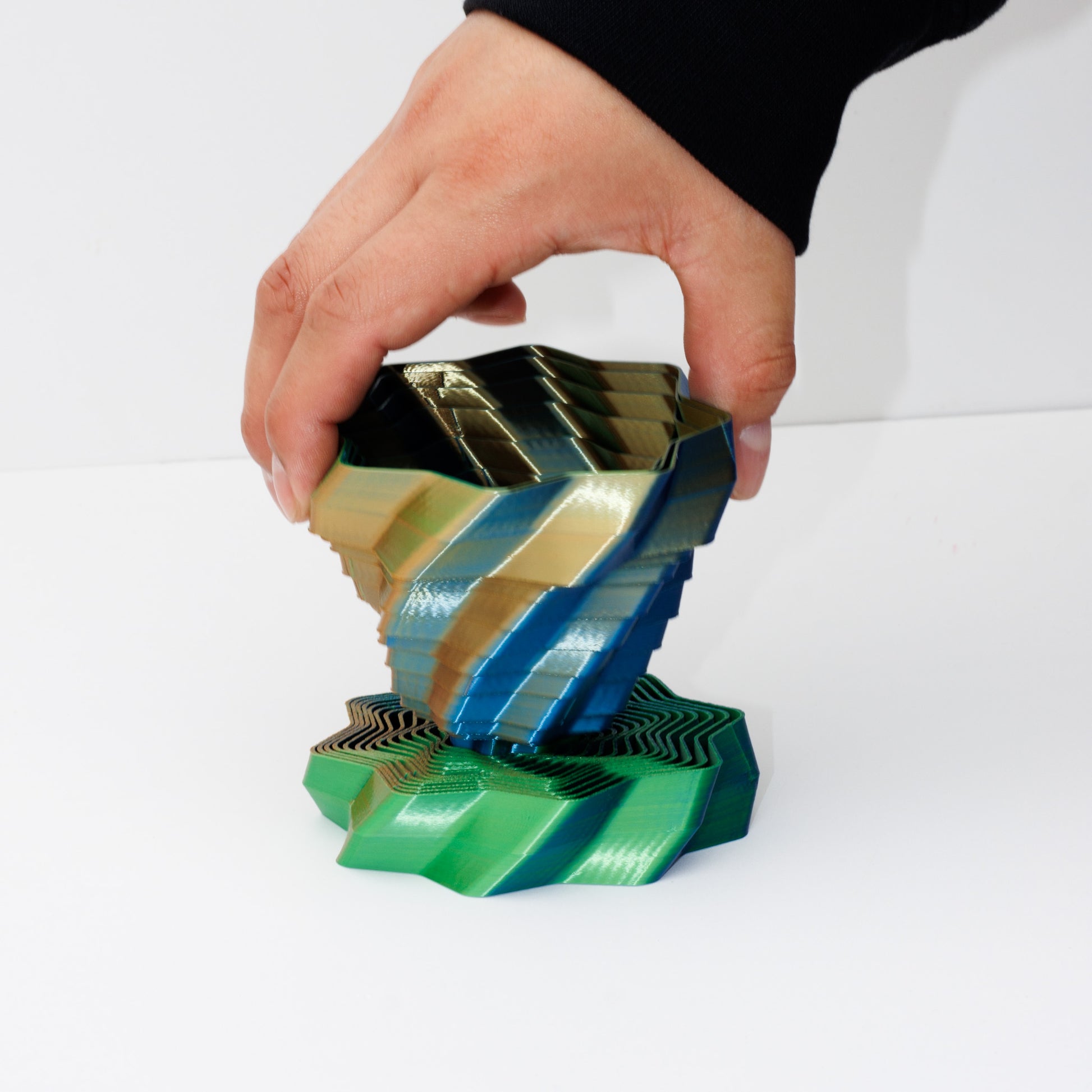 3D Printed - Tornado Tower Fidget PLA Plastic Eco Friendly Figurine