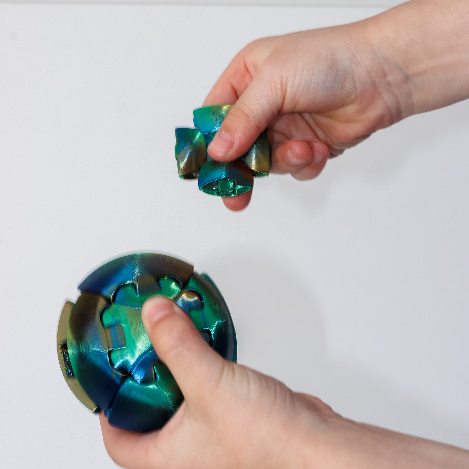 3D Printed -ZORBLE Ball Fidget PLA Material Figurine