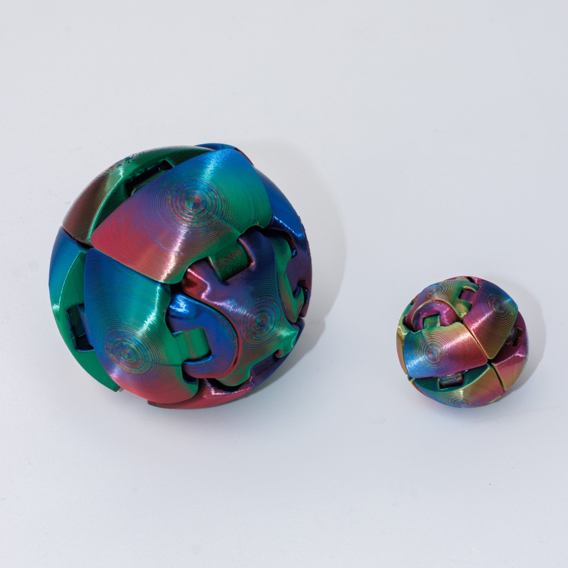 3D Printed -ZORBLE Ball Fidget PLA Material Figurine