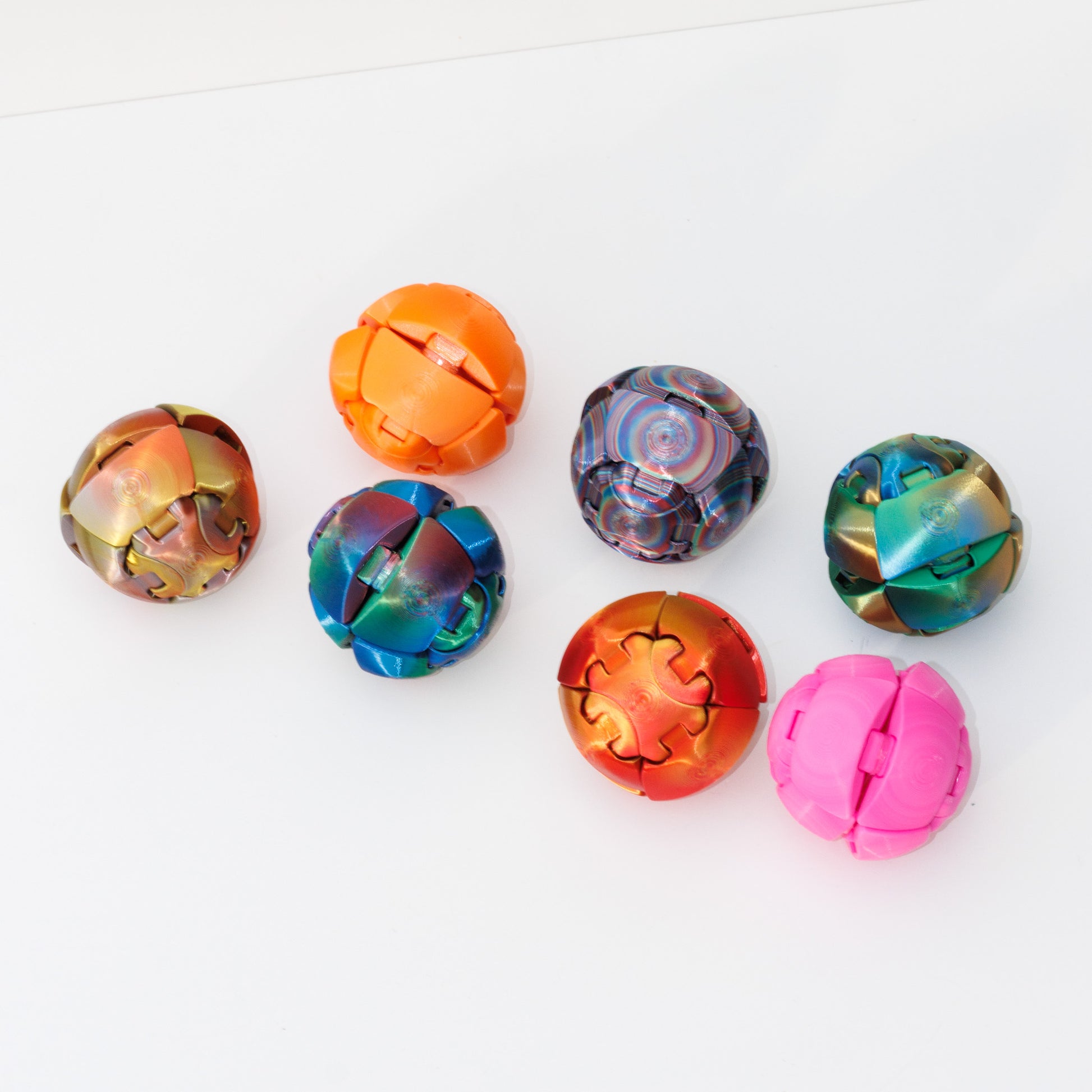 3D Printed -ZORBLE Ball Fidget PLA Material Figurine